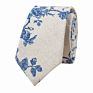 Novelty Mens Colorful Floral Cotton Linen Neck Ties for Wedding Party