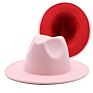 Polyester Cotton Vegan Material Two Tone 60 Colour Fedorahat Fedora Hat for Women Men Party Show Music Festival Dress