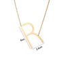 Shangjie Kalung Stylish Long Gold Plated Necklace Hip Hop Large Letter Necklace Stainless Steel Initial Necklace