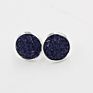 Silver Plating Stud Resin Druzy Drusy Earrings 12Mm Resin Cabochon Earrings for Women Jewelry Gift