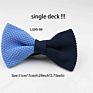 Single Deck Men Women Solid Color Bowknot Lovely Knit Bowtie Adjustable Neckwear Designer Knitting Butterfly Bow Tie