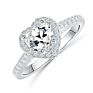 Square Zircon Engagement Rings 925 Sterling Silver Cz Diamond Ring for Women