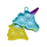 Stress Released Mini Push Bubble Fidget Key Chain Toys,Small Simple Pop Bubble Fidget Keychains Toys