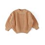 Toddlers Kids Knit Plain Pullover Long Sleeve Organic Oversized Baby Sweater Top