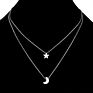 Vintage Boho Multi Layer Geometric Map Star Horns Metal Pendant Necklace for Women Collar