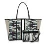 Women Handbags Ladies Print Portable Handbag Neoprene Beach Bag Tote Bag Customize Neoprene Shoulder Tote