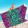 Women Square Microfiber Multicolor Pattern Animal Leopard Print Beach Towels Sunflowers Serape Colorful Pool Towel