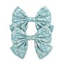 2Pcs/Pair 24 Colors Vintage Linen Fabric Bow Hair Clip Korean Headwear Ponytail Clip Simple Fabric Girl Hair Bows