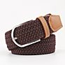 42 Colors Men Women Casual Knitted Pin Buckle Belt Woven Canvas Elastic Expandable Braided Stretch Belts Plain Webbing Strap
