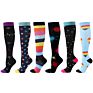 4 Pair Design High Running Travel Logo Nurse Nursing Socks Compression Set