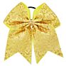 8 Inch Girls Cheerleading Hair Bow Elastic Sequin Grosgrain Ribbon Hair Bands Kids Children Hairwear Women Hair Accessories