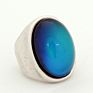 Antique Silver Plated Color Change Emotion Feeling Mood Oval Stone Ring