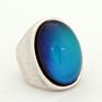 Antique Silver Plated Color Change Emotion Feeling Mood Oval Stone Ring