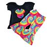 Children Baby Girls Newborn Moody Boutique Clothing Tie Dye Sets Kids Bleaching Leopard Bell-Bottomed Pants Fashionable Outfit