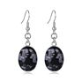 Cliobeads Goldstone Green Aventurine Tiger Eye Gem Stone Earrings Oval Dangle Drop Earrings
