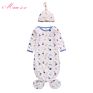 Cotton Jersey Newborn Sleeping Bag 0-6M Baby Safe Sleep Sack Knotted Baby Gown Unisex Newborn Baby Sleeping Bag