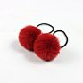 Cute Little Girls' Pompom Hair Ties Faux Fur Pom Pom Elastic Hairband Hair Ropes Hair Accessories