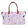 E291 Women Travel Canvas Buffalo Monogrammed Large Capacity Handbag Overnight Plaid Weekender Bags