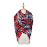 Fall Thick Tartan Scarf Oversized Blanket Soft Warm Shawl Classic Plaid for Women