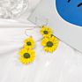 Flower Personality Small Fresh Petals Earrings Female Temperament Simple Metal Flower Stud Earrings