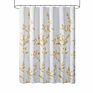 Flowers Printing Waterproof Metal Grommet Polymer Polyester Floral Shower Curtain