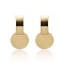 Jachon Statement Earrings Gold Jewelry Big Geometric round Earrings for Women Hanging Dangle Drop Gold Earrings