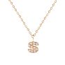 Ksra Jewelry Design Personalized Tiny Pearl Alphabet Initial Necklace 925 Sterling Silver Letter Necklace