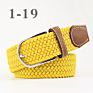 Leisure 25 Solid Color Pin Buckle Elastic Stretch Braided Waist Belts