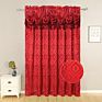 Living Room Ready Made American Style Luxury Hotel Jacquard Valance Curtain Design Home Curtain for Windows