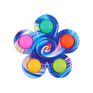 Rainbow Pop Bubble Fidget Spinner Simple Push Tie Dye Fidget Toys Silicone Spinners