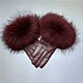 Real Fox Fur Gloves Women / Genuine Sheepskin Motorcycle Women Leather Gloves /Warm Leather Real Fur Gloves