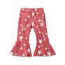 Rts Instock Tiered Baby Girl Flared Denim Pants Kids Jeans Bell Bottom