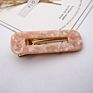 Sales Colors Acrylic Hair Clips with Small Moq Rectangular Hollowed-Out Acetate Hair Clips for Women