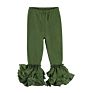 Sales Toddler Ruffle Leggings Solid Color Triple Cotton Kids Clothing Girls Ruffle Pants