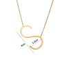 Shangjie Kalung Stylish Long Gold Plated Necklace Hip Hop Large Letter Necklace Stainless Steel Initial Necklace
