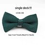 Single Deck Men Women Solid Color Bowknot Lovely Knit Bowtie Adjustable Neckwear Designer Knitting Butterfly Bow Tie