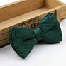 Style Men Women Soild Color Knit Bowtie Adjustable Double Deck Butterfly Bowties Designer Knitting Dress Knitted Bow Tie