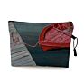 Vintage Beach Scenery Print Women Travel Storage Bag Linen Cloth Toiletries Organize Cute Cosmetic Bag Portable Make up Pouch