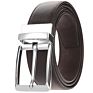 Zk707-3 Zinc Alloy Pin Buckle Genuine Leather Belt for Men