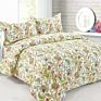 3 Pcs Machine Washable Printing Cotton Quilts Bedding Sets Quilt with Queen King Different Sizes