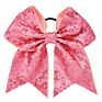 8 Inch Girls Cheerleading Hair Bow Elastic Sequin Grosgrain Ribbon Hair Bands Kids Children Hairwear Women Hair Accessories