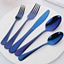 Buygo 4 Pcs 1010 Cutlery Gift Set Fork Knife Spoon Restaurant Party Tableware Eating Utensils Black Flatware Silverware Set