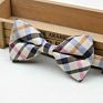 Classical Men's Bow Tie Plaid Striped Flexible Bowtie Smooth Necktie Soft Matte Butterfly Decorative Pattern Color Ties