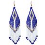 Colorful Handmade Seed Beads Earrings Boho Tassel Long Earrings for Women Jewelry