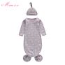 Cotton Jersey Newborn Sleeping Bag 0-6M Baby Safe Sleep Sack Knotted Baby Gown Unisex Newborn Baby Sleeping Bag