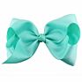 Cute 8 Inch Grosgrain Solid Color Bowknot Hair Bows with Clips Handmade Price Kid Girls Hair Accessories