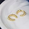 Cz Diamond Simple Ear Cuffs 18K Gold Plated Clip on Earrings Non Pierced for Women