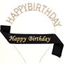 Glitter Birthday Girl Sash Rhinestone Happy Birthday Headbands Set for Girls Birthday Party Supplies