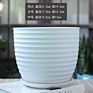 Ins Matte Glazed Ceramic Planter Pot with Saucer Modern round Decor Indoor Planter with Drainage Hole for Plants