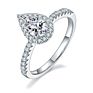Krkc Solitaire Cluster Heart Wedding Bands 1/2 1 Ct 925 Sterling Silver Vvs1 Diamond Moissanite Engagement Rings for Women